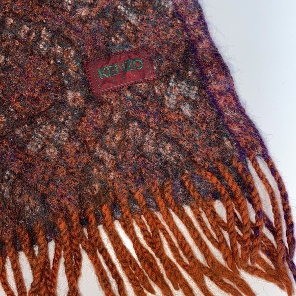 kenzo Wool Boho Print Scarf - Picture 2 of 4